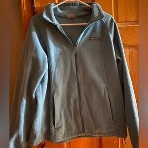 Large, Dusty blue Columbia zip up jacket